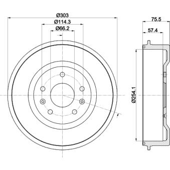 Tambour de frein MINTEX MBD332