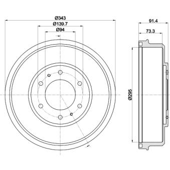Tambour de frein MINTEX OEM MN102439
