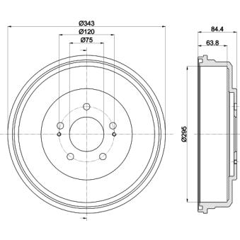 Tambour de frein MINTEX MBD338