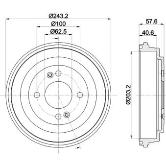 Tambour de frein MINTEX OEM 584111G000