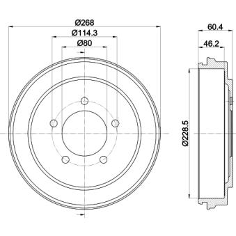 Tambour de frein MINTEX [MBD343]