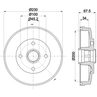 Tambour de frein MINTEX OEM 52725fd200