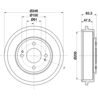Tambour de frein MINTEX MBD349