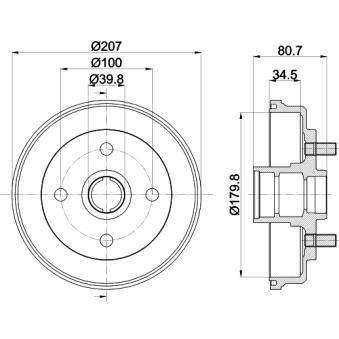 Tambour de frein MINTEX OEM 4240319085