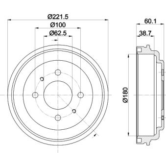 Tambour de frein MINTEX OEM 5841102501