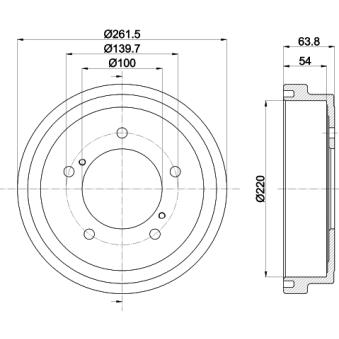 Tambour de frein MINTEX OEM 4351182A00