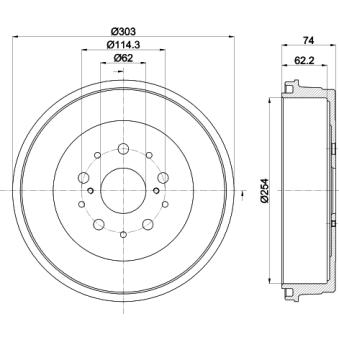 Tambour de frein MINTEX OEM 424310K090