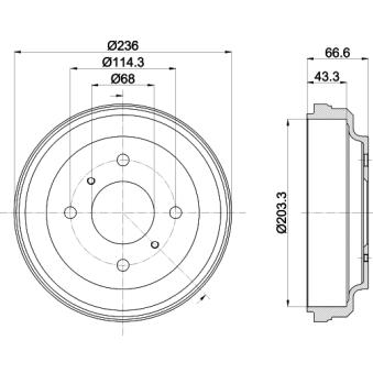 Tambour de frein MINTEX OEM 4320095F0C