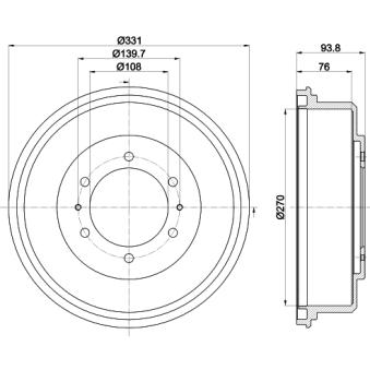 Tambour de frein MINTEX OEM MB895470