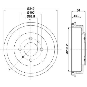Tambour de frein MINTEX OEM 5841125201