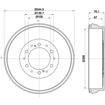 Tambour de frein MINTEX OEM 424310K130