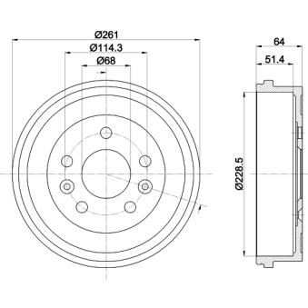 Tambour de frein MINTEX OEM 4320000Q2H