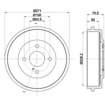 Tambour de frein MINTEX OEM 1833868