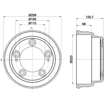 Tambour de frein MINTEX OEM 584114F001