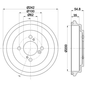 Tambour de frein MINTEX MBD420