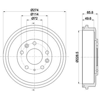 Tambour de frein MINTEX MBD424