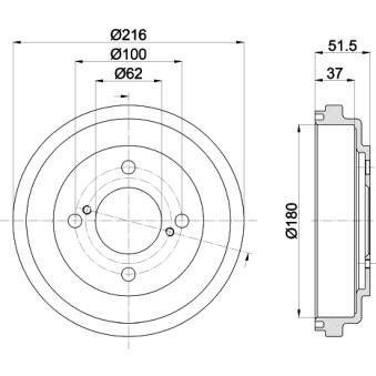 Tambour de frein MINTEX MBD442