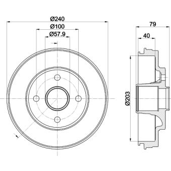 Tambour de frein MINTEX OEM 3780A028