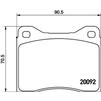 Jeu de 4 plaquettes de frein avant MINTEX OEM 34111111649