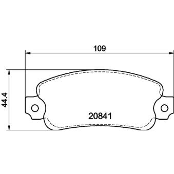 Jeu de 4 plaquettes de frein arrière MINTEX OEM 794094