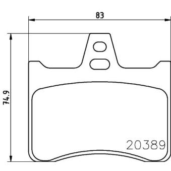 Jeu de 4 plaquettes de frein arrière MINTEX OEM 95624482