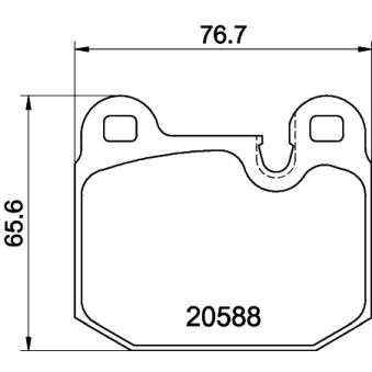 Jeu de 4 plaquettes de frein avant MINTEX OEM 34111150527
