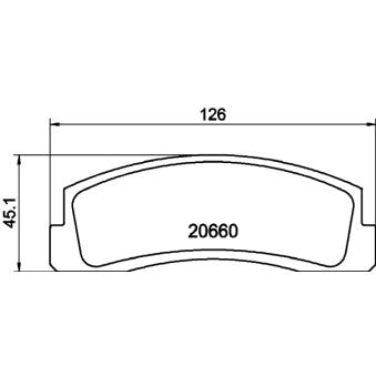 Jeu de 4 plaquettes de frein avant MINTEX OEM 21213501090