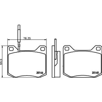 Jeu de 4 plaquettes de frein avant MINTEX OEM 425003