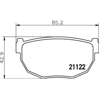 Jeu de 4 plaquettes de frein arrière MINTEX OEM 4406061E90