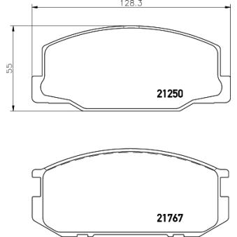 Jeu de 4 plaquettes de frein avant MINTEX OEM 0446514330