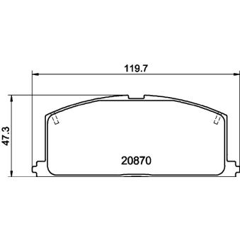 Jeu de 4 plaquettes de frein avant MINTEX OEM 04465YZZAA