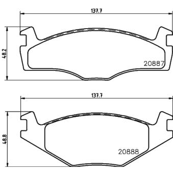 Jeu de 4 plaquettes de frein avant MINTEX OEM 41060V4963