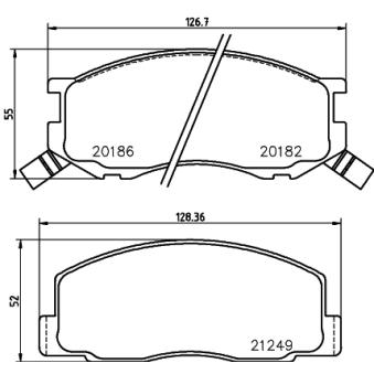 Jeu de 4 plaquettes de frein avant MINTEX OEM 0449128060