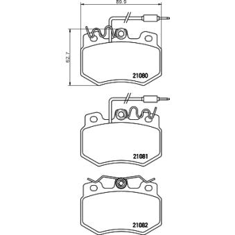 Jeu de 4 plaquettes de frein avant MINTEX OEM 425037