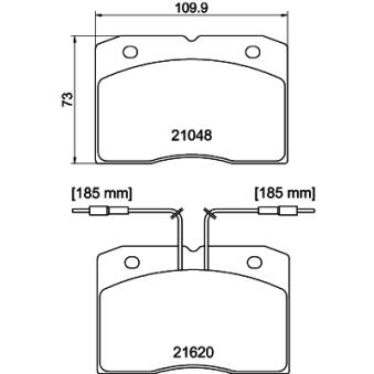 Jeu de 4 plaquettes de frein avant MINTEX OEM 4432481