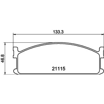 Jeu de 4 plaquettes de frein avant MINTEX OEM 4320842