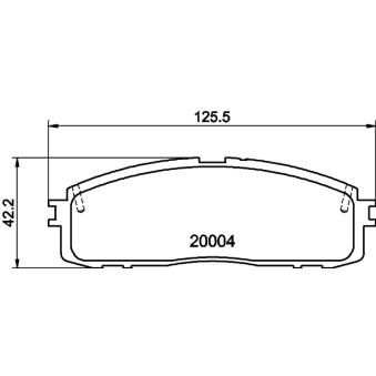 Jeu de 4 plaquettes de frein arrière MINTEX OEM 0449230080