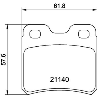 Jeu de 4 plaquettes de frein arrière MINTEX OEM 1605879
