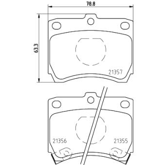 Jeu de 4 plaquettes de frein avant MINTEX OEM DA193328Z Jeu de 4 plaquettes de frein avant MINTEX OEM DA193328Z
