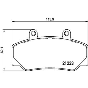 Jeu de 4 plaquettes de frein avant MINTEX OEM 31261184