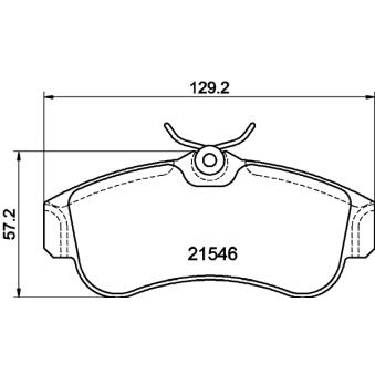 Jeu de 4 plaquettes de frein avant MINTEX OEM 410602F026