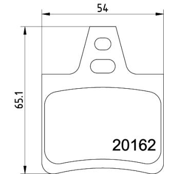 Jeu de 4 plaquettes de frein arrière MINTEX OEM 95667788
