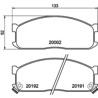 Jeu de 4 plaquettes de frein avant MINTEX MDB1439