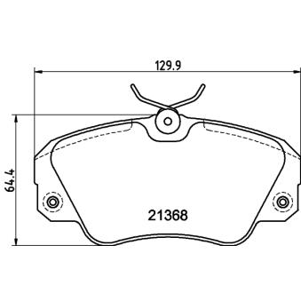 Jeu de 4 plaquettes de frein avant MINTEX OEM 90393506