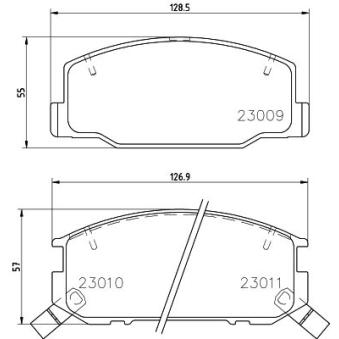 Jeu de 4 plaquettes de frein avant MINTEX OEM 0446528030