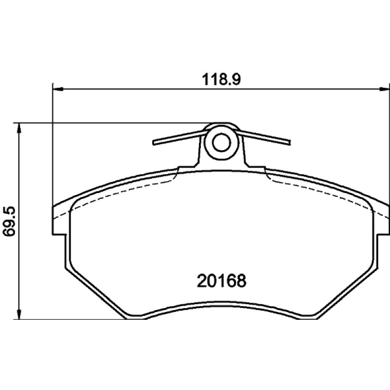 Jeu de 4 plaquettes de frein avant MINTEX MDB1571 - Visuel 1