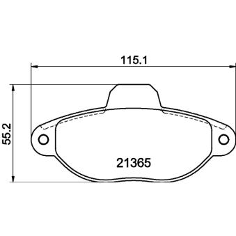 Jeu de 4 plaquettes de frein avant MINTEX OEM 46565733