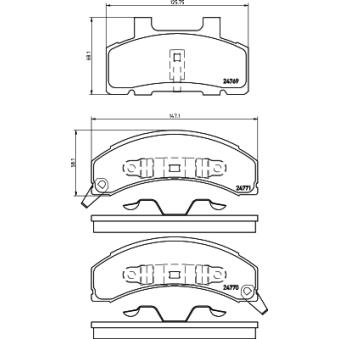 Jeu de 4 plaquettes de frein avant MINTEX [MDB1600]