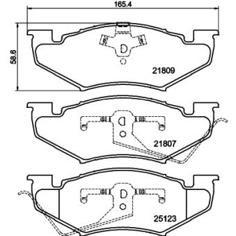 Jeu de 4 plaquettes de frein avant MINTEX MDB1604