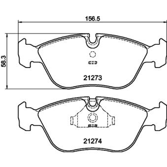 Jeu de 4 plaquettes de frein avant MINTEX OEM 9485593